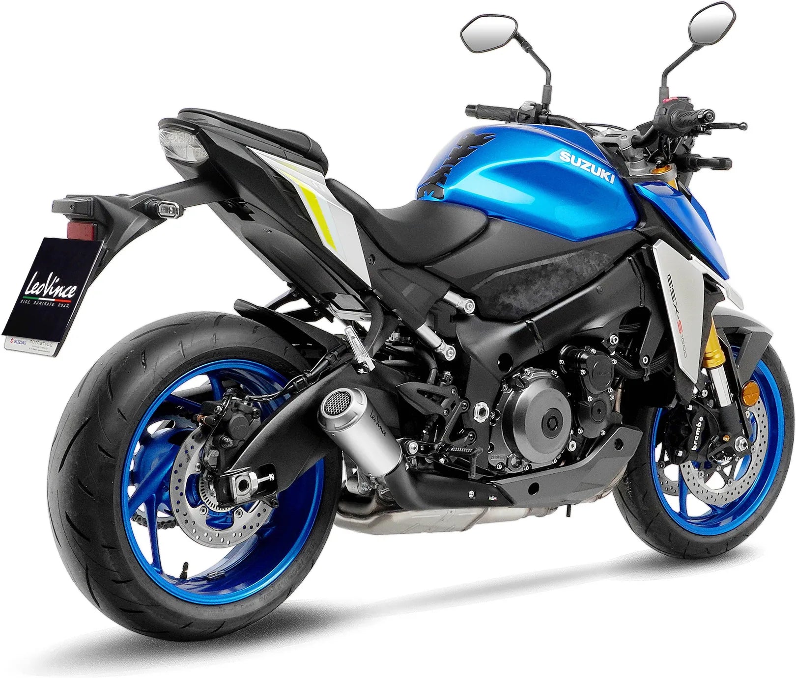 Auspuffendstück Mit Geräuschzulassung Lv-10 Edelstahl Endkappe Edelstahl - Leovince Kompatibel Mit Suzuki Gsx-S 950 (2021-2023)