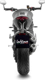 Dual Exhaust System With Sound Certification Lv-10 Steel Black Stainless Steel End Cap - Leovince Compatible With Triumph Speed Triple 1200 Rr - Rs (2021-2024)