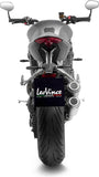 Doppelauspuffanlage Mit Geräuschzulassung Lv-10 Edelstahl Endkappe Edelstahl - Leovince Kompatibel Mit Triumph Speed Triple 1200 Rr - Rs (2021-2024)