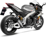 Auspuffendrohr Ohne Geräuschzulassung Lv-10 Carbon Fiber Endkappe Edelstahl - Leovince Kompatibel Mit Aprilia Rsv4 1100 (2021-2024)
