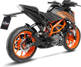 Auspuffendrohr Ohne Geräuschzulassung Lv-10 Edelstahl Full Schwarz Endkappe Edelstahl Schwarz - Leovince Kompatibel Mit Ktm 390 Duke (2021-2023)