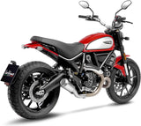 Auspuffendrohr Ohne Geräuschzulassung Lv-10 Edelstahl Endkappe Edelstahl - Leovince Kompatibel Mit Ducati Scrambler 800 Urban Motard (2021-2022)