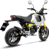 Komplette Auspuffanlage Ohne Katalysator Und Ohne Geräuschzulassung Lv-10 Carbon Fiber Endkappe Edelstahl - Leovince Kompatibel Mit Honda Grom 125 (2022-2024)