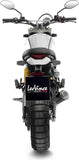 Auspuffendrohr Ohne Geräuschzulassung Lv-10 Edelstahl Schwarz Endkappe Edelstahl - Leovince Kompatibel Mit Ducati Scrambler 800 Desert Sled (2021-2022)