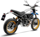 Auspuffendrohr Ohne Geräuschzulassung Lv-10 Edelstahl Endkappe Edelstahl - Leovince Kompatibel Mit Ducati Scrambler 800 Desert Sled (2021-2022)