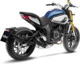 Auspuffendstück Mit Geräuschzulassung Lv-10 Edelstahl Full Schwarz Endkappe Edelstahl Schwarz - Leovince Kompatibel Mit Cfmoto 700 Cl-X Sport (2021-2023)
