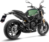 Auspuffendstück Mit Geräuschzulassung Lv-10 Edelstahl Full Schwarz Endkappe Edelstahl Schwarz - Leovince Kompatibel Mit Benelli Leoncino 800 (2022-2024)