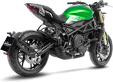 Auspuffendstück Mit Geräuschzulassung Lv-10 Edelstahl Full Schwarz Endkappe Edelstahl Schwarz - Leovince Kompatibel Mit Benelli 752 S (2019-2024)