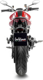 Auspuffendrohr Ohne Geräuschzulassung Lv-10 Edelstahl Schwarz Endkappe Edelstahl - Leovince Kompatibel Mit Ducati Monster 937 (2021-2024)