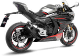 Auspuffendrohr Ohne Geräuschzulassung Lv-10 Edelstahl Full Schwarz Endkappe Edelstahl Schwarz - Leovince Kompatibel Mit Cfmoto 450 Ss - Sr (2023-2024)
