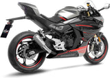 Auspuffendrohr Ohne Geräuschzulassung Lv-10 Edelstahl Endkappe Edelstahl - Leovince Kompatibel Mit Cfmoto 450 Ss - Sr (2023-2024)