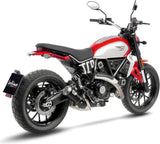 Exhaust Tip With Noise Certification Lv-10 Carbon Fiber Stainless Steel End Cap - Leovince Compatible With Ducati Scrambler 800 Night Shift (2025-2026)
