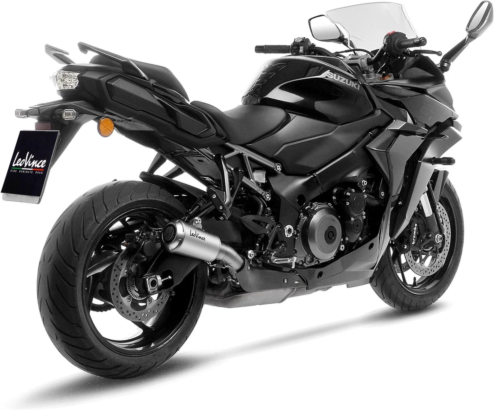 Auspuffendstück Mit Geräuschzulassung Lv-10 Edelstahl Endkappe Edelstahl - Leovince Kompatibel Mit Suzuki Gsx-S 1000 Gx (2024)