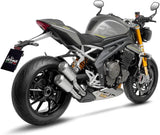 Dual Exhaust System With Sound Certification Lv-10 Stainless Steel Stainless Steel End Cap - Leovince Compatible With Triumph Speed Triple 1200 Rr - Rs - Rx (2025-2026)