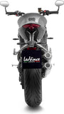 Dual Exhaust System With Sound Certification Lv-10 Stainless Steel Stainless Steel End Cap - Leovince Compatible With Triumph Speed Triple 1200 Rr - Rs - Rx (2025-2026)