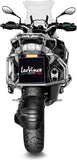 Auspuffendstück Mit Geräuschzulassung Lv-12 Edelstahl Schwarz Endkappe Carbon Fiber - Leovince Kompatibel Mit Bmw R 1200 Gs (2017-2018)