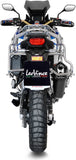 Auspuffendstück Mit Geräuschzulassung Lv-12 Edelstahl Schwarz Endkappe Carbon Fiber - Leovince Kompatibel Mit Honda Crf 1100 L Africa Twin (2020-2023)