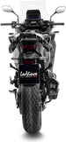 Auspuffendstück Mit Geräuschzulassung Lv-12 Edelstahl Schwarz Endkappe Carbon Fiber - Leovince Kompatibel Mit Honda Nt 1100 (2022-2024)