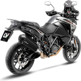Auspuffendstück Mit Geräuschzulassung Lv-12 R Edelstahl Schwarz Endkappe Carbon Fiber - Leovince Kompatibel Mit Ktm 1290 Super Adventure (2015-2016)