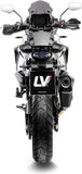 Auspuffendstück Mit Geräuschzulassung Lv-12 R Edelstahl Schwarz Endkappe Carbon Fiber - Leovince Kompatibel Mit Ktm 1050 Adventure (2015-2016)