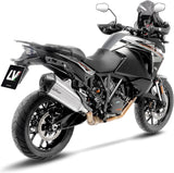 Auspuffendstück Mit Geräuschzulassung Lv-12 R Edelstahl Endkappe Carbon Fiber - Leovince Kompatibel Mit Ktm 1090 Adventure - R (2017-2019)