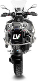 Auspuffendstück Mit Geräuschzulassung Lv-12 R Edelstahl Schwarz Endkappe Carbon Fiber - Leovince Kompatibel Mit Bmw R 1200 Gs Adventure (2013-2016)