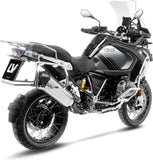 Auspuffendstück Mit Geräuschzulassung Lv-12 R Edelstahl Endkappe Carbon Fiber - Leovince Kompatibel Mit Bmw R 1200 Gs Adventure (2017-2018)