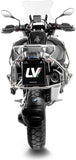 Auspuffendstück Mit Geräuschzulassung Lv-12 R Edelstahl Endkappe Carbon Fiber - Leovince Kompatibel Mit Bmw R 1200 Gs (2013-2016)