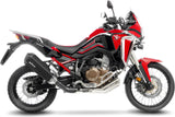 Auspuffendstück Mit Geräuschzulassung Lv-12 R Edelstahl Schwarz Endkappe Carbon Fiber - Leovince Kompatibel Mit Honda Crf 1100 L Africa Twin Adventure Sports (2020-2023)