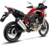 Auspuffendrohr Ohne Geräuschzulassung Lv-12 R Edelstahl Endkappe Carbon Fiber - Leovince Kompatibel Mit Honda Crf 1100 L Africa Twin Dct (2020-2023)