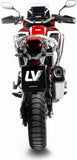 Auspuffendstück Mit Geräuschzulassung Lv-12 R Edelstahl Endkappe Carbon Fiber - Leovince Kompatibel Mit Honda Crf 1100 L Africa Twin Adventure Sports (2020-2023)