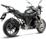 Auspuffendrohr Ohne Geräuschzulassung Lv-12 R Edelstahl Schwarz Endkappe Carbon Fiber - Leovince Kompatibel Mit Bmw R 1250 - Rs (2019-2025)