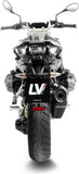 Auspuffendrohr Ohne Geräuschzulassung Lv-12 R Edelstahl Schwarz Endkappe Carbon Fiber - Leovince Kompatibel Mit Bmw R 1250 - Rs (2019-2025)