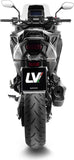 Auspuffendstück Mit Geräuschzulassung Lv-12 R Edelstahl Schwarz Endkappe Carbon Fiber - Leovince Kompatibel Mit Honda Nt 1100 (2025-2026)