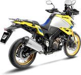 Auspuffendrohr Ohne Geräuschzulassung Lv-12 R Edelstahl Endkappe Carbon Fiber - Leovince Kompatibel Mit Suzuki V-Strom 1050 Abs - Xt (2020-2024)