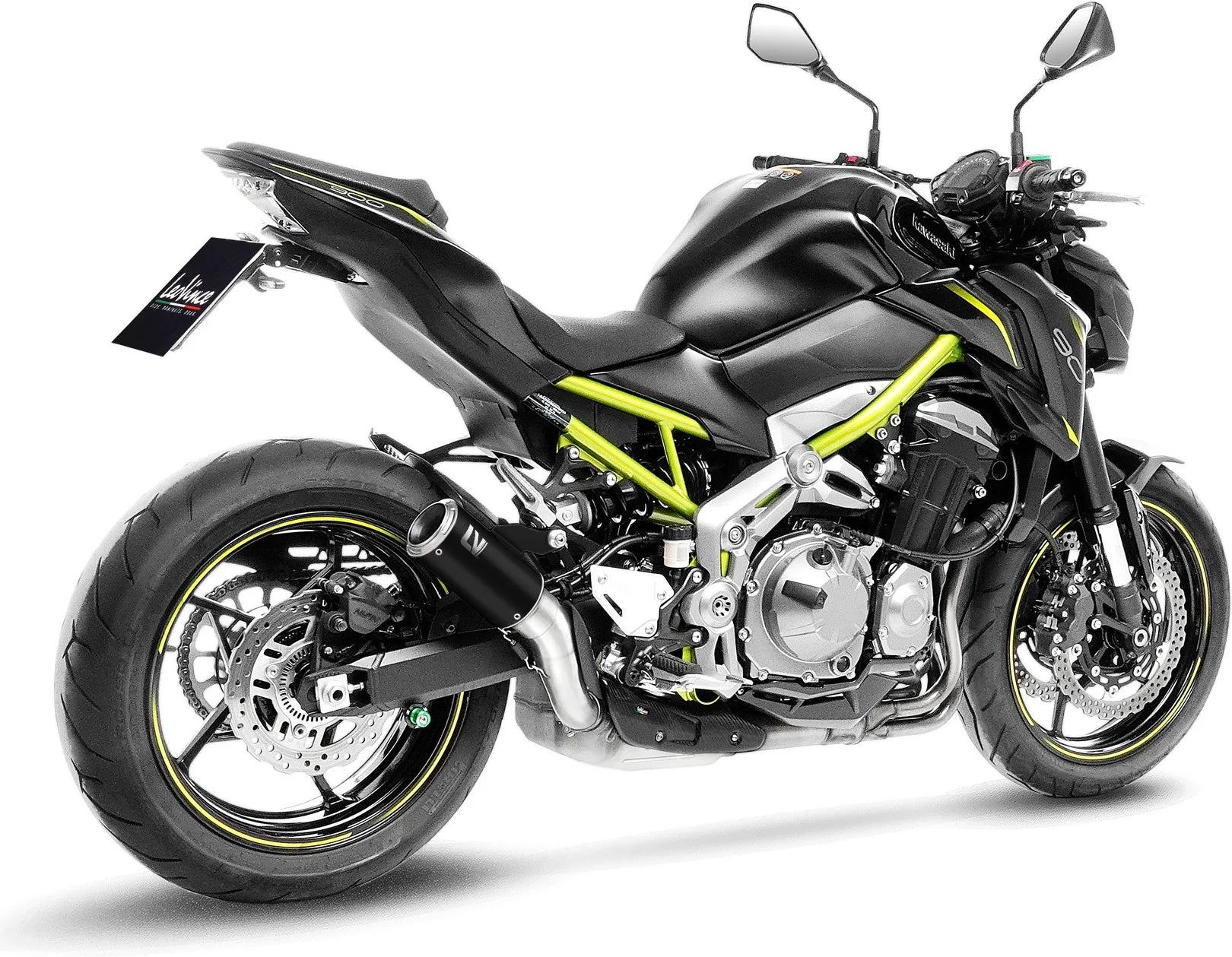 Auspuffendrohr Ohne Geräuschzulassung Lv Corsa Edelstahl Schwarz Endkappe Edelstahl - Leovince Kompatibel Mit Kawasaki Z 900 (2025-2026)