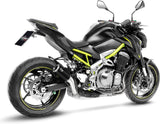 Auspuffendrohr Ohne Geräuschzulassung Lv Corsa Edelstahl Schwarz Endkappe Edelstahl - Leovince Kompatibel Mit Kawasaki Z 900 A2 (2018-2024)