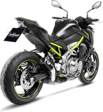 Exhaust Tip Without Sound Certification Lv Corsa Carbon Fiber Stainless Steel End Cap - Leovince Compatible With Kawasaki Z 900 (2017-2019)