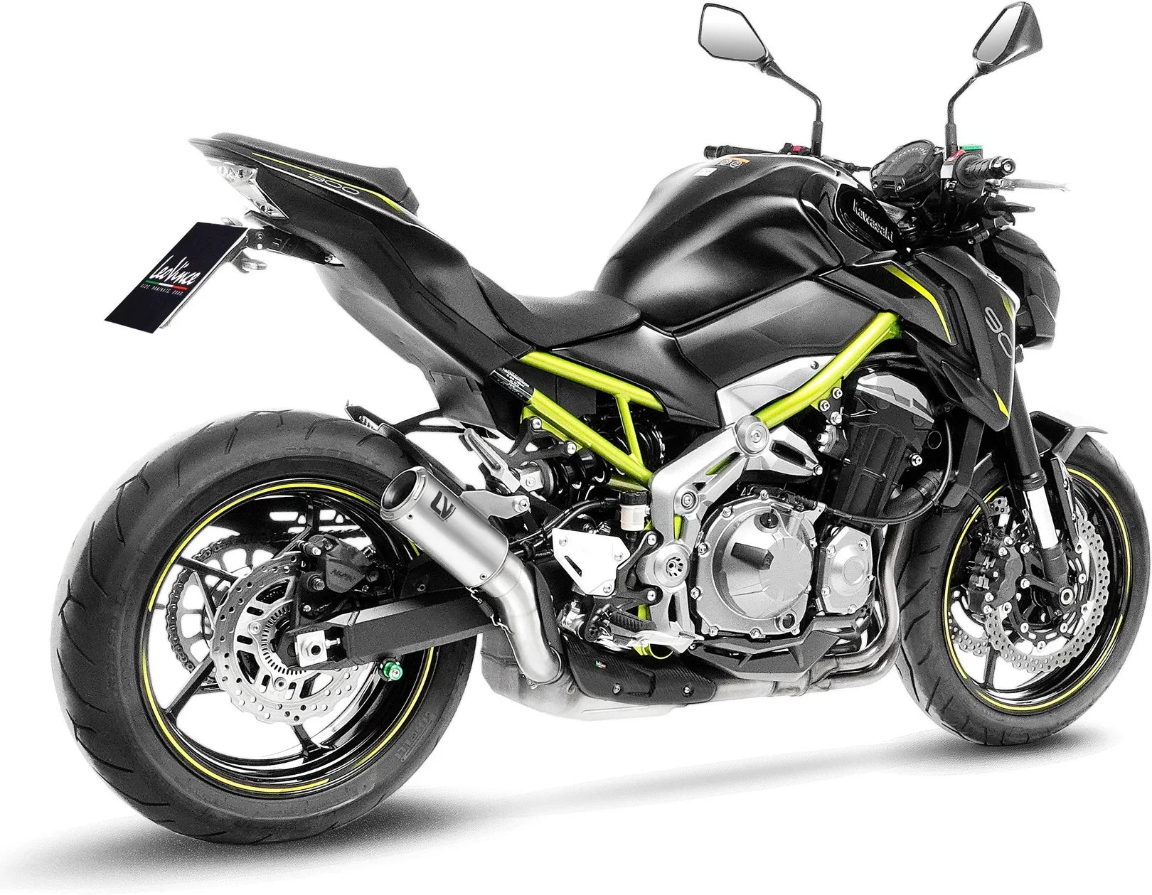 Auspuffendrohr Ohne Geräuschzulassung Lv Corsa Titan Endkappe Edelstahl - Leovince Kompatibel Mit Kawasaki Z 900 (2017-2019)