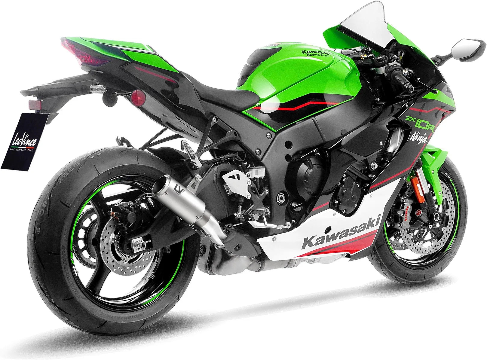 Auspuffendrohr Ohne Geräuschzulassung Lv Corsa Titan Endkappe Edelstahl - Leovince Kompatibel Mit Kawasaki Zx 10Rr Ninja (2021-2024)