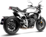 Auspuffendrohr Ohne Geräuschzulassung Lv Corsa Edelstahl Schwarz Endkappe Edelstahl - Leovince Kompatibel Mit Honda Cb 1000 R Neo Sports Café (2018-2024)