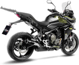Auspuffendrohr Ohne Geräuschzulassung Lv Corsa Edelstahl Schwarz Endkappe Edelstahl - Leovince Kompatibel Mit Triumph Tiger 800 Sport (2024-2026)