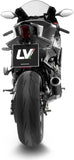 Komplette Auspuffanlage Ohne Katalysator Und Ohne Geräuschzulassung Lv Corsa Edelstahl Schwarz Endkappe Edelstahl - Leovince Kompatibel Mit Yamaha Yzf-R9 900 (2025-2026)