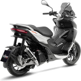 Komplette Auspuffanlage Ohne Katalysator Und Ohne Geräuschzulassung Gp Corsa Carbon Fiber - Leovince Kompatibel Mit Aprilia Sr Gt 200 - Sport (2022-2024)
