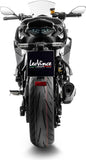 Auspuffendstück Mit Geräuschzulassung Lv-14 R Edelstahl Schwarz Endkappe Carbon Fiber - Leovince Kompatibel Mit Kawasaki Ninja 1000 Sx (2025-2026)