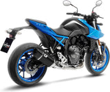 Komplette Auspuffanlage Ohne Katalysator Und Ohne Geräuschzulassung Lv-14 R Edelstahl Schwarz Endkappe Carbon Fiber - Leovince Kompatibel Mit Suzuki Gsx 8S (2023-2024)