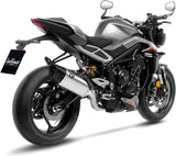 Komplette Auspuffanlage Ohne Katalysator Und Ohne Geräuschzulassung Lv-14 R Titan Endkappe Carbon Fiber - Leovince Kompatibel Mit Triumph Street Triple 765 A2 (2023-2024)