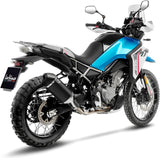 Auspuffendstück Mit Geräuschzulassung Lv-14 Edelstahl Schwarz Endkappe Carbon Fiber - Leovince Kompatibel Mit Cfmoto 450 Mt (2025-2026)