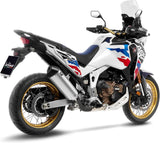 Exhaust Tip Without Sound Certification Lv-14 Titanium Carbon Fiber End Cap - Leovince Compatible With Honda Crf 1100 L Africa Twin (2024-2026)