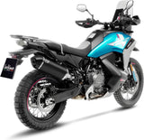 Auspuffendrohr Ohne Geräuschzulassung Lv-14 Edelstahl Schwarz Endkappe Carbon Fiber - Leovince Kompatibel Mit Cfmoto 800 Mt (2025-2026)